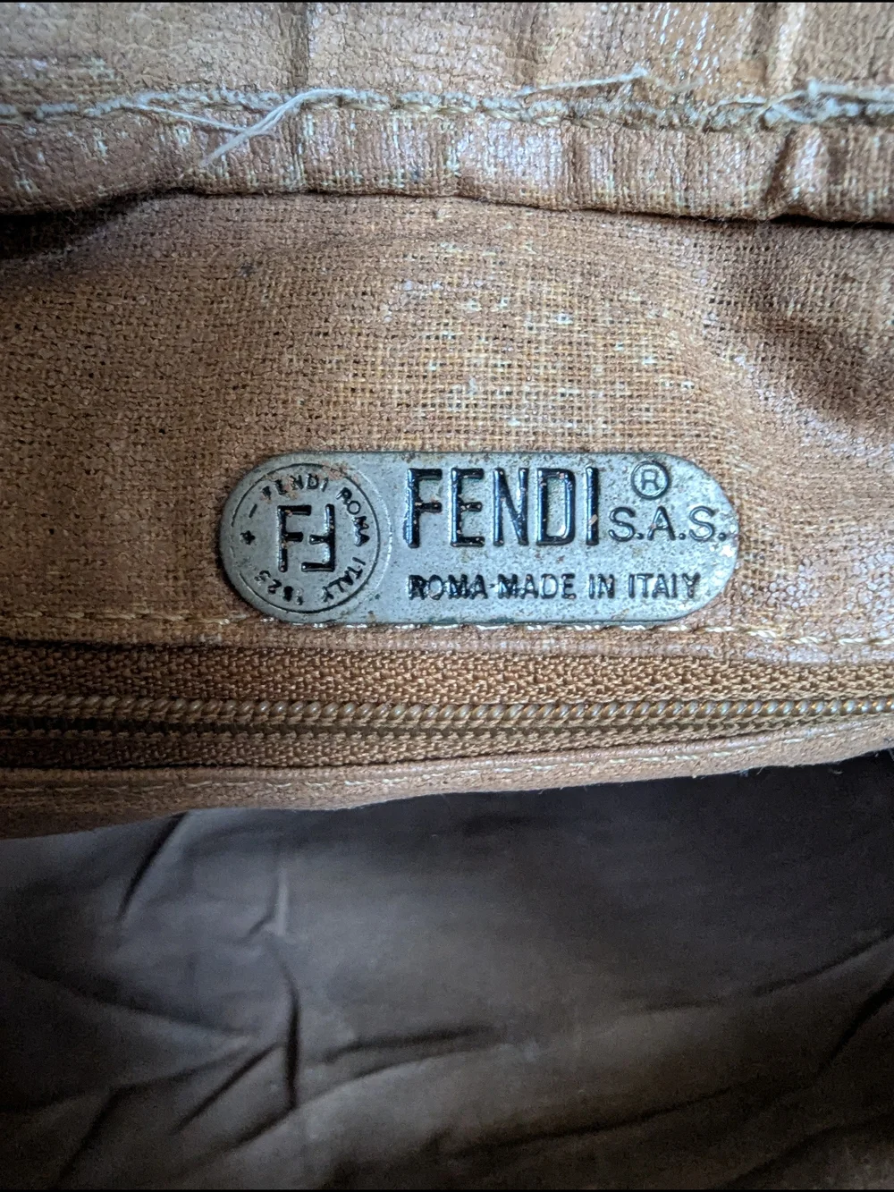 vintage Fendi ZuccaMonogram originallyintroduced in the late 1980s.Pattern: